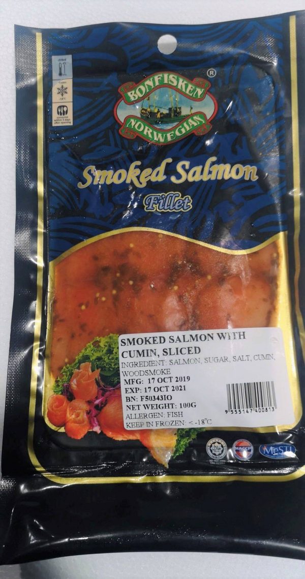 Smoked Salmon with Cumin 1080x2050 1 I FRESHEST MARKETING SDN BHD Smoked Salmon 100gm iFresh2u! Online Seafood Delivery From Sekinchan to your Doorstep. We supply complete range of local seafood, meat, chicken, vegetables, fruits and many more.