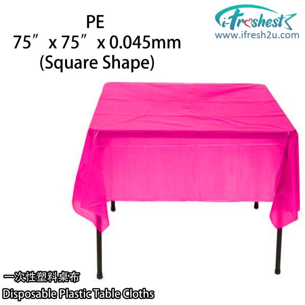 table cloth 1 1703475042 I FRESHEST MARKETING SDN BHD Disposable Plastic Table Cloth 一次性塑料桌布 75"x75"x0.045mm (Square Shape) iFresh2u! Online Seafood Delivery From Sekinchan to your Doorstep. We supply complete range of local seafood, meat, chicken, vegetables, fruits and many more.